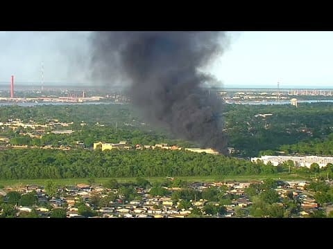 Fire burning near Algiers