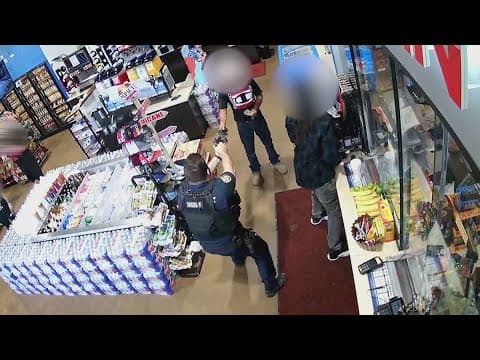 Surveillance video shows deputy shoot man at NW Harris County gas station