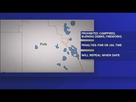 Burn ban in place in Polk County
