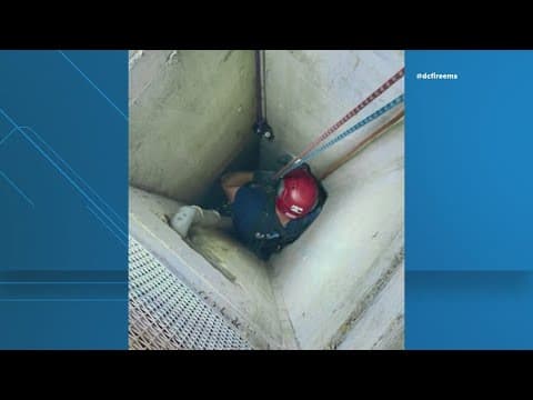 DC rescue crews pull man out of 30-foot storm drain
