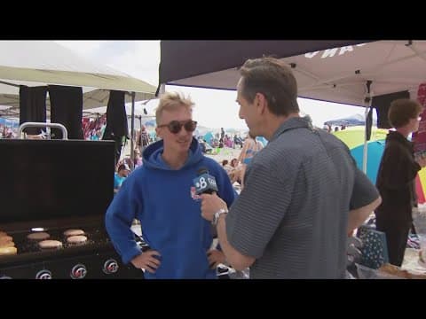 CBS 8 cooks with families on the beach for 4th of July