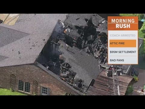 Officials respond to an attic fire that may have been caused by lightning