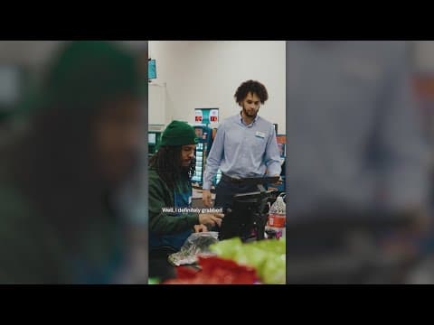 Keith Lee and Dereck Lively II surprise shoppers with free groceries for a month