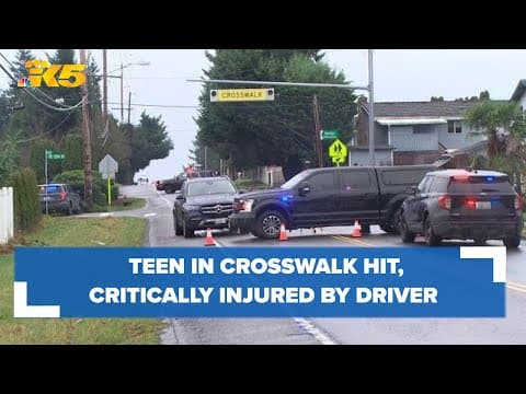 Teenage girl hit by driver, critically injured while using Kent crosswalk