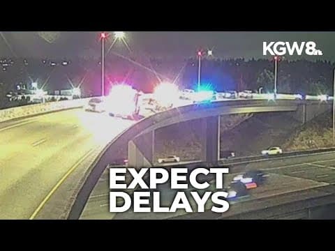 Crash on I-205 partially blocks exit ramp to NE Airport Way