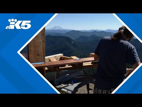 Volunteers rebuilding historic fire lookout near Mt. Rainier