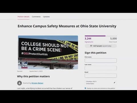 Ohio State student starts petition to improve security at the university