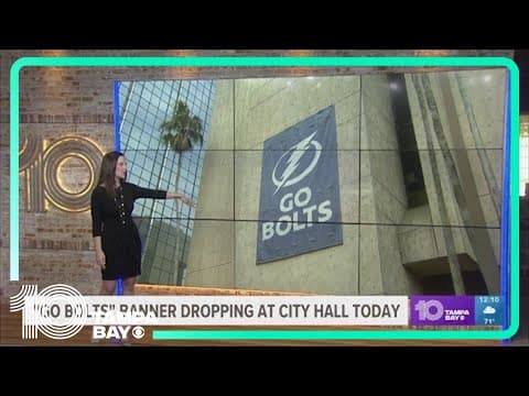 'Go Bolts' banner dropped at Tampa City Hall ahead of playoff games