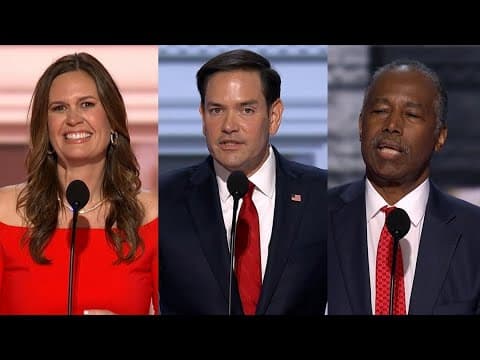 Marco Rubio, Gov. Sarah Huckabee Sanders, Dr. Ben Carson speak at 2024 RNC