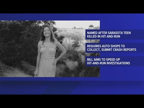 Florida lawmakers to discuss Lilly Glaubach Act, named after Sarasota teen killed in hit-and-run