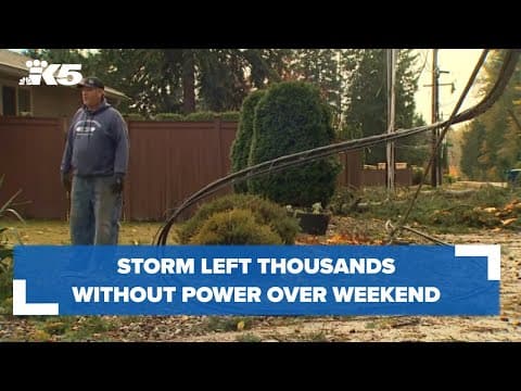 Storm left thousands without power over weekend