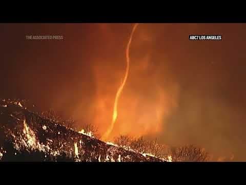 Fire tornadoes spotted in blazing Pacific Palisades fires