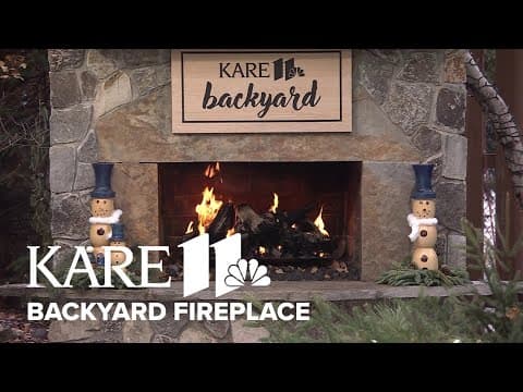 Cozy up to a crackling fireplace in the KARE 11 Backyard