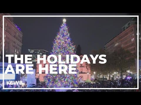 Portland holds Christmas tree lighting ceremony downtown