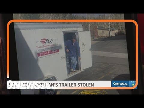 Veteran's work tools, trailer stolen - now he can't work