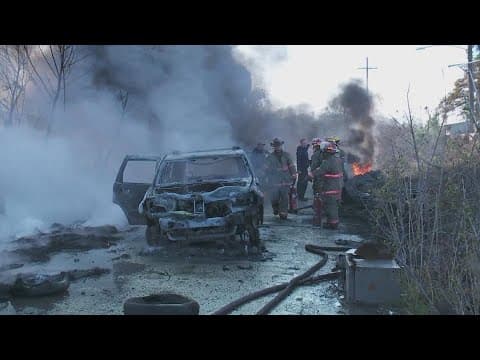 Car fire causes huge smoke plume over New Orleans East