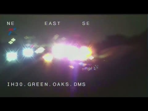 Traffic Alert: Crash closes eastbound lanes of I-30, officials say