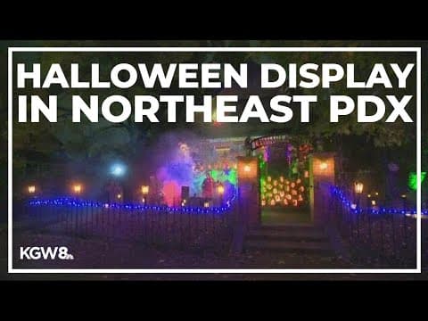 Halloween display in Northeast Portland draws crowds