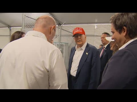 Trump tours Florida's new immigration detention center in the Everglades