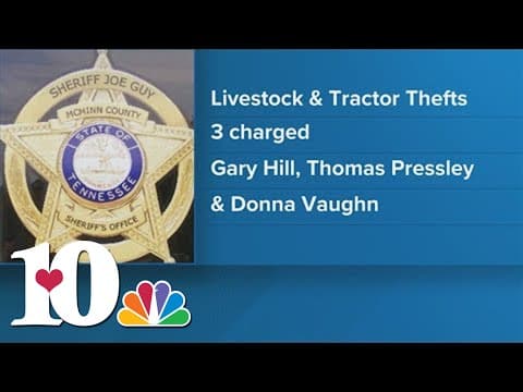 Three charged in livestock, tractor thefts