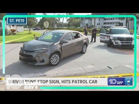 St. Pete police officer hurt in crash, officials say