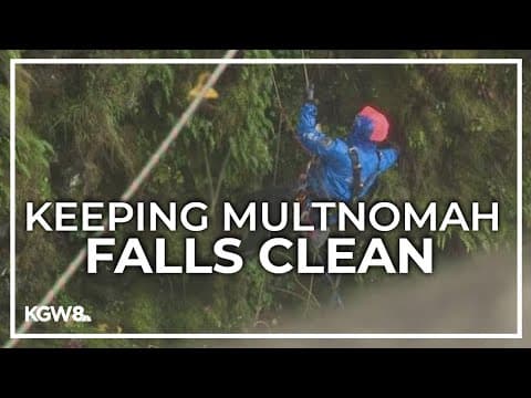 Search and rescue crews combine training, trash pick-up at Multnomah Falls