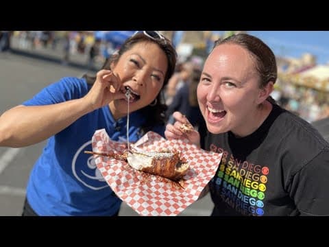 CBS 8 at the Fair! Marcella and Producer Gina hit the rides and eat s'mores