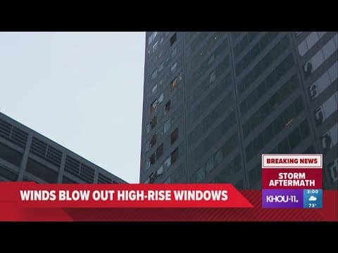 Downtown Houston cleanup after storm damage, Cypress tornado updates