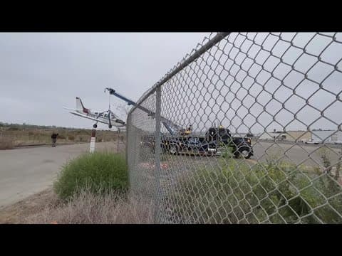 Plane removed from SR-76 after making an emergency landing in Oceanside. Drugs found on board