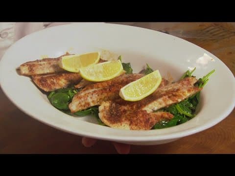 Cajun Rockfish with Sautéed Spinach | Cooking with Styles