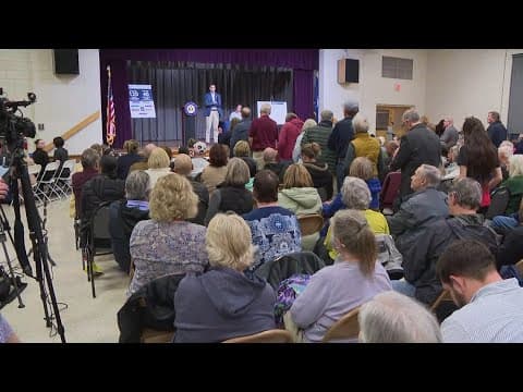 People gather for town hall for federal workers held by Rep. Suhas Subramanyam
