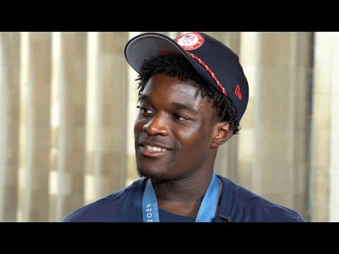 Gymnast Frederick Richard interview after winning bronze medal at 2024 Paris Olympics