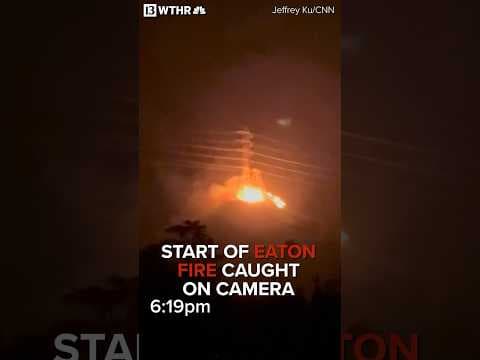 Start of California fire caught on camera