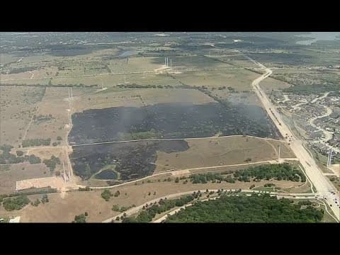 Flower Mound Fire Department contains large grass fire