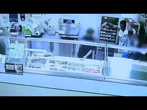 Robber holds up Subway, drops money on the way out