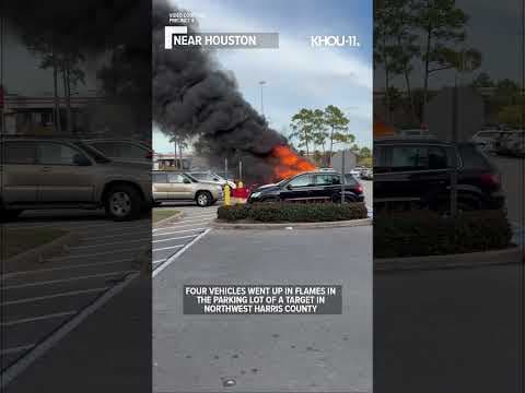 Several vehicles burn in Target parking lot #shorts