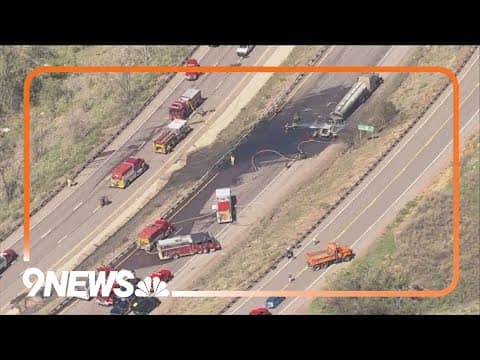 Interstate 70 closed near Golden due to crash involving tanker