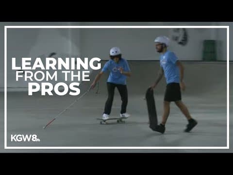 Skateboarding clinic for blind and visually impaired youth