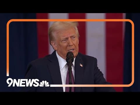 Donald Trump talks about the "inflation crisis" during inauguration address