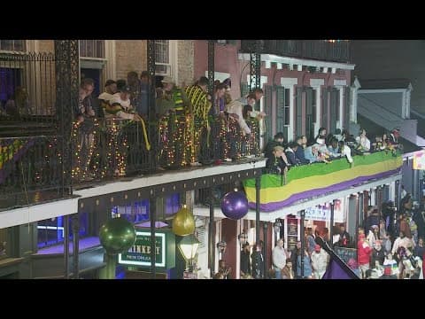 Party still going on Bourbon Street as Mardi Gras comes to a close