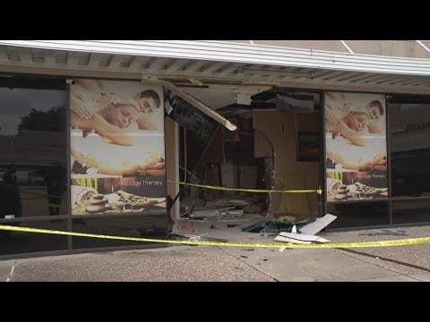 One injured after woman crashes into massage parlor in NW Harris County, deputies say