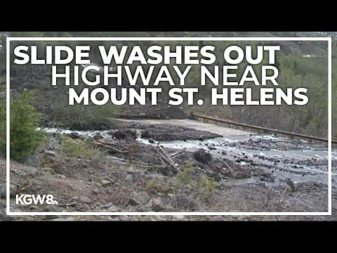 Landslide near Mount St. Helens takes out parts of Highway 504
