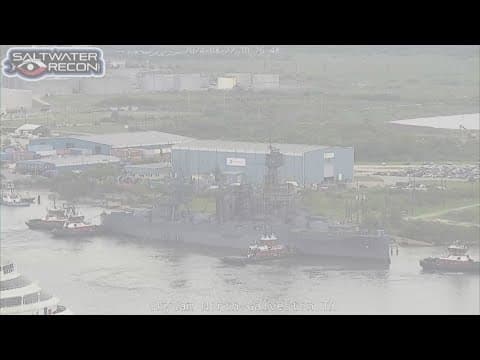 Battleship Texas on the move again as restoration process continues