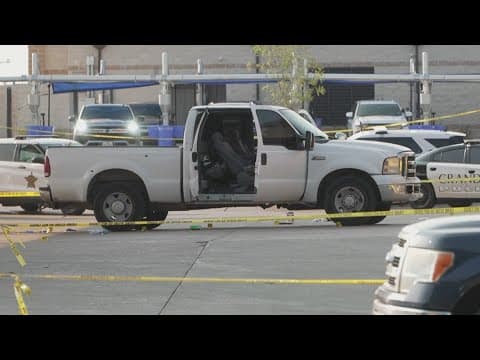 Two officers shot at a Texas gas station