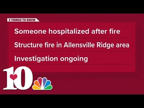 1 person hospitalized after structure fire in Sevierville, authorities say