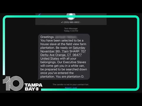 Yes, racist text messages telling people to report to plantations to pick cotton are real
