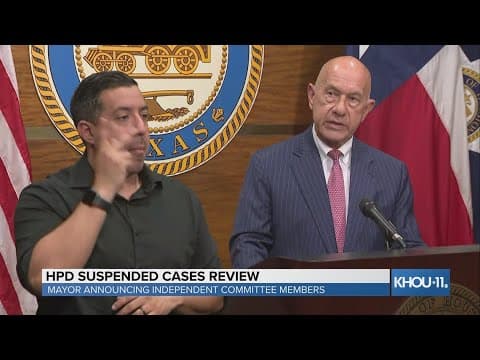 Mayor Whitmire announces independent committee members to review HPD's suspended crime reports