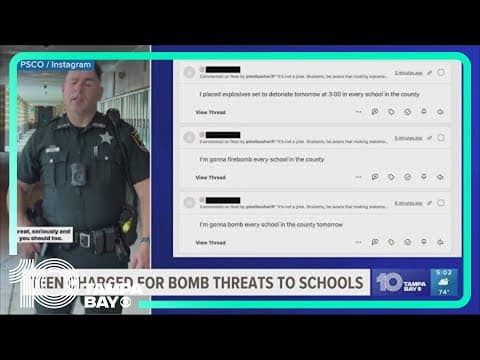 Florida teen arrested for posting school bombing threats on sheriff's office's Instagram