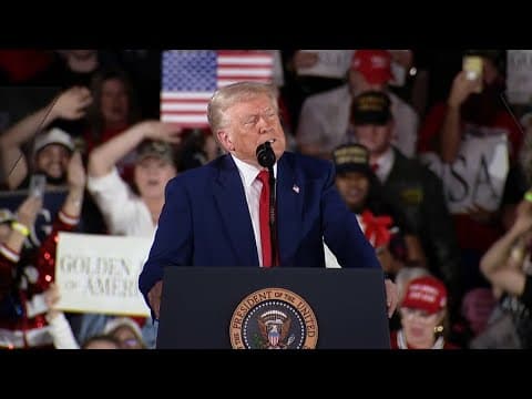 President Trump holds rally in Michigan marking first 100 days in office