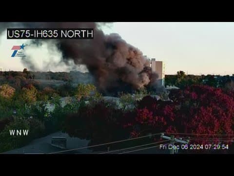 Crews battle fire at a storage facility in Dallas